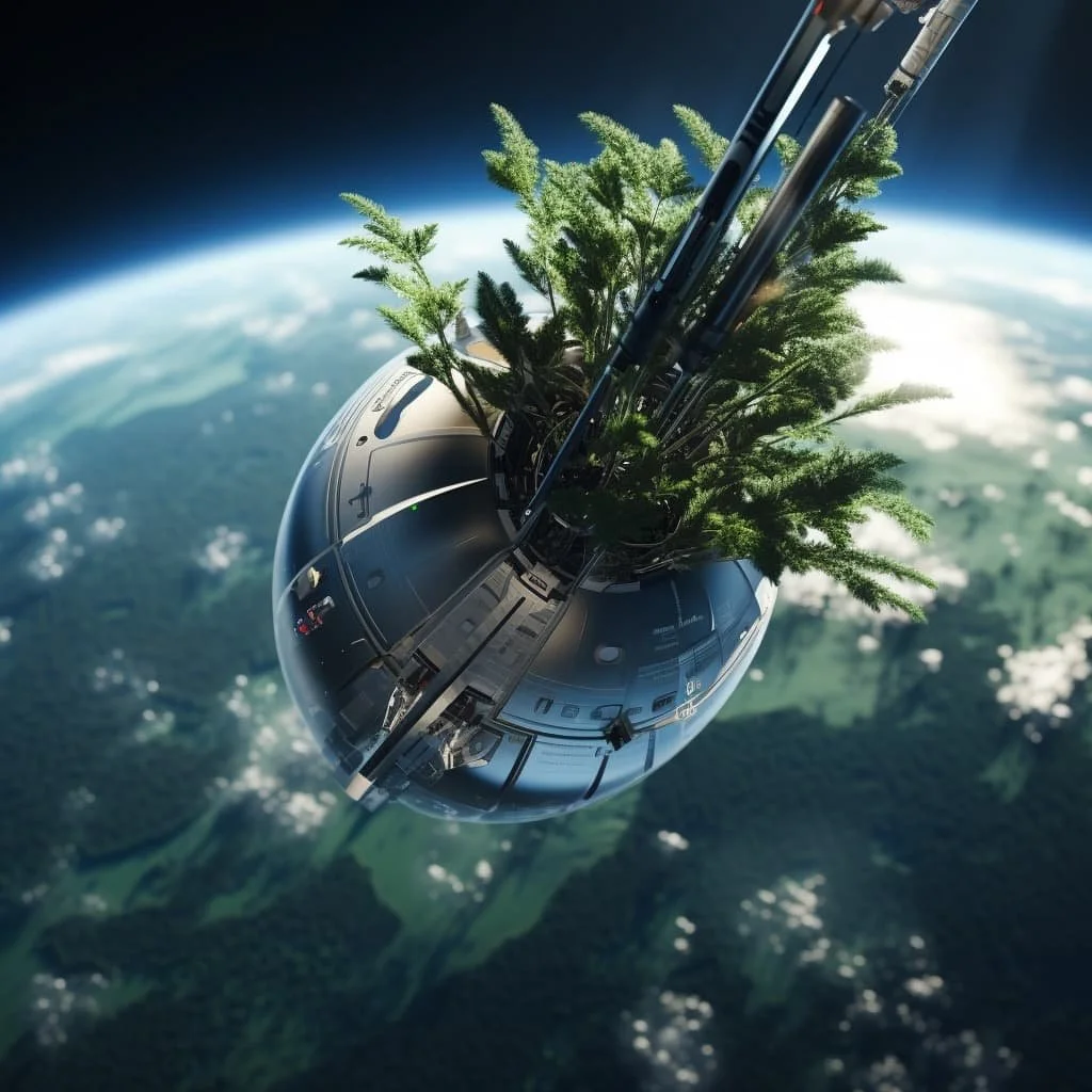 Atmospheric sends tree into space to highlight trees